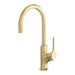 Phoenix Vivid Slimline Oval Sink Mixer 160mm Gooseneck - Brushed Gold-VV735-12-blue-leaf-bathware