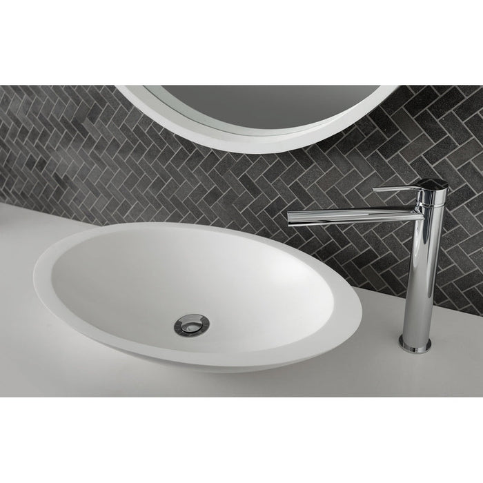 Phoenix Vivid Slimline Oval Vessel Mixer - Brushed Nickel-VV790-40-blue-leaf-bathware