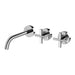 Phoenix Vivid Slimline Plus Wall Basin / Bath Hostess Set 180mm Outlet - Chrome-119-1125-00-blue-leaf-bathware