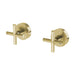 Phoenix Vivid Slimline Plus Wall Top Assemblies 15mm Extended Spindles - Brushed Gold-119-0670-12-blue-leaf-bathware