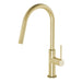 Phoenix Vivid Slimline Pull Out Sink Mixer Brushed Gold-VS7105-12-blue-leaf-bathware