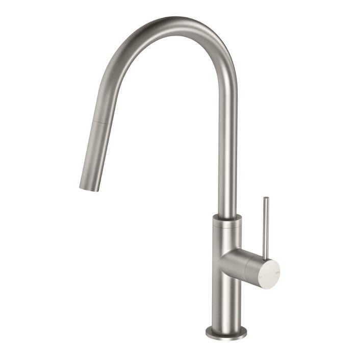 Phoenix Vivid Slimline Pull Out Sink Mixer Brushed Nickel-VS7105-40-blue-leaf-bathware