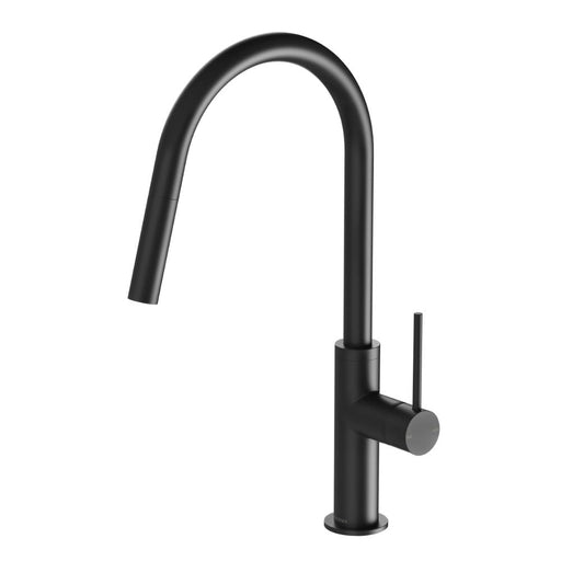 Phoenix Vivid Slimline Pull Out Sink Mixer Matte Black-VS7105-10-blue-leaf-bathware