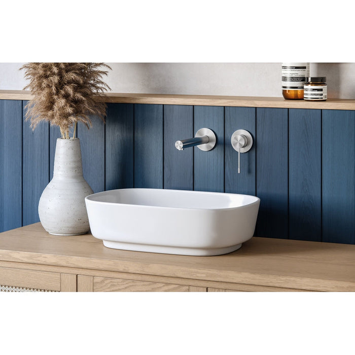 Phoenix Vivid Slimline SS 316 Wall Basin / Bath Mixer Set 180mm - Stainless Steel-316-7810-51-blue-leaf-bathware