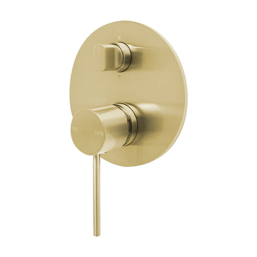 Phoenix Vivid Slimline Shower / Bath Diverter Mixer - Brushed Gold-VS791-12-blue-leaf-bathware