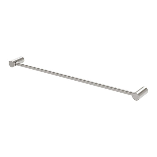 Phoenix Vivid Slimline Single Towel Rail 600mm - Brushed Nickel-111-8010-40-blue-leaf-bathware