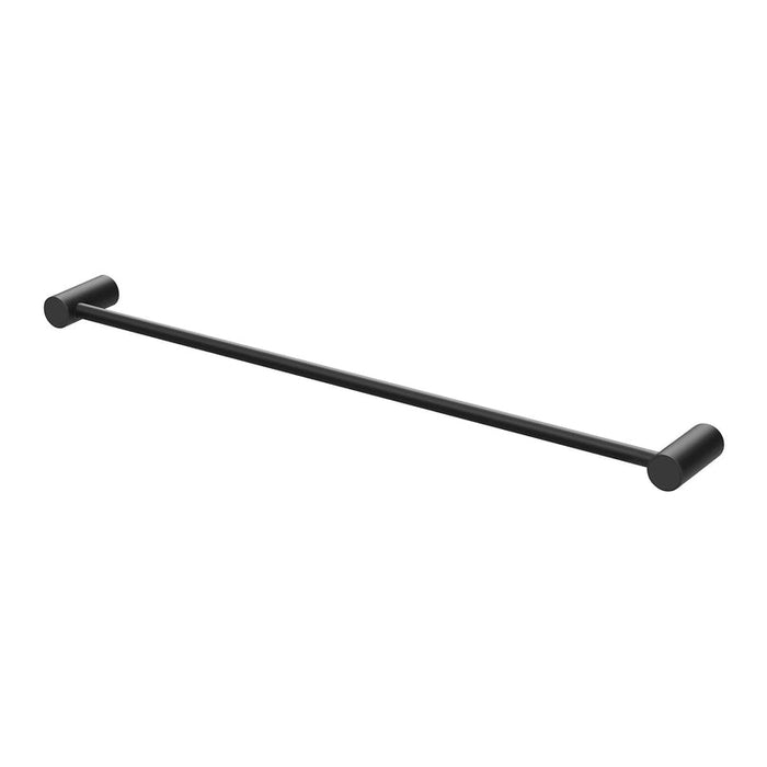 Phoenix Vivid Slimline Single Towel Rail 600mm - Matte Black-111-8010-10-blue-leaf-bathware