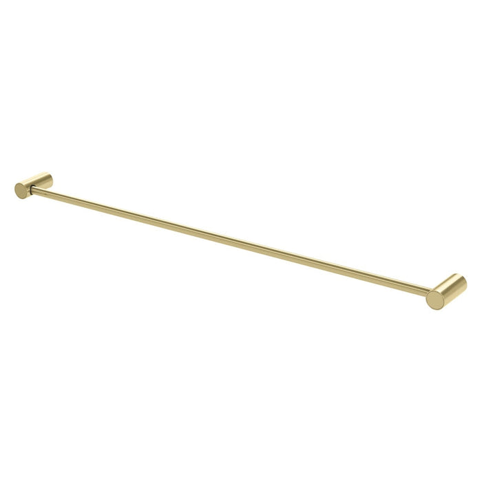 Phoenix Vivid Slimline Single Towel Rail 800mm - Brushed Gold-111-8030-12-blue-leaf-bathware