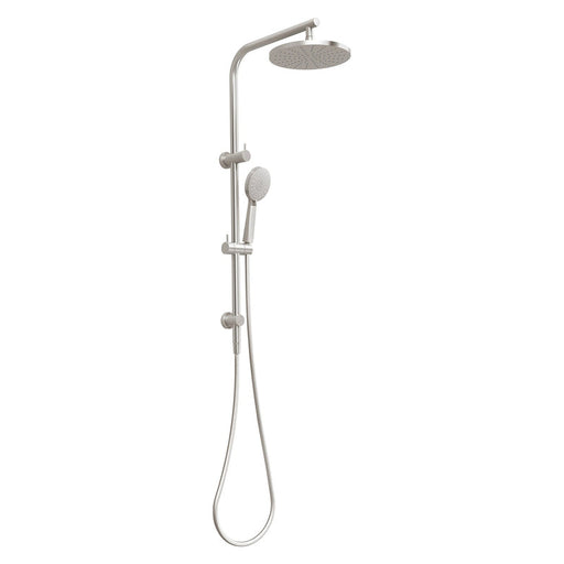 Phoenix Vivid Slimline Twin Shower - Brushed Nickel-VS6500-40-blue-leaf-bathware