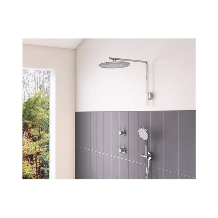 Phoenix Vivid Slimline Up Shower / Wall Mixer - Brushed Nickel-112-7800-40-blue-leaf-bathware