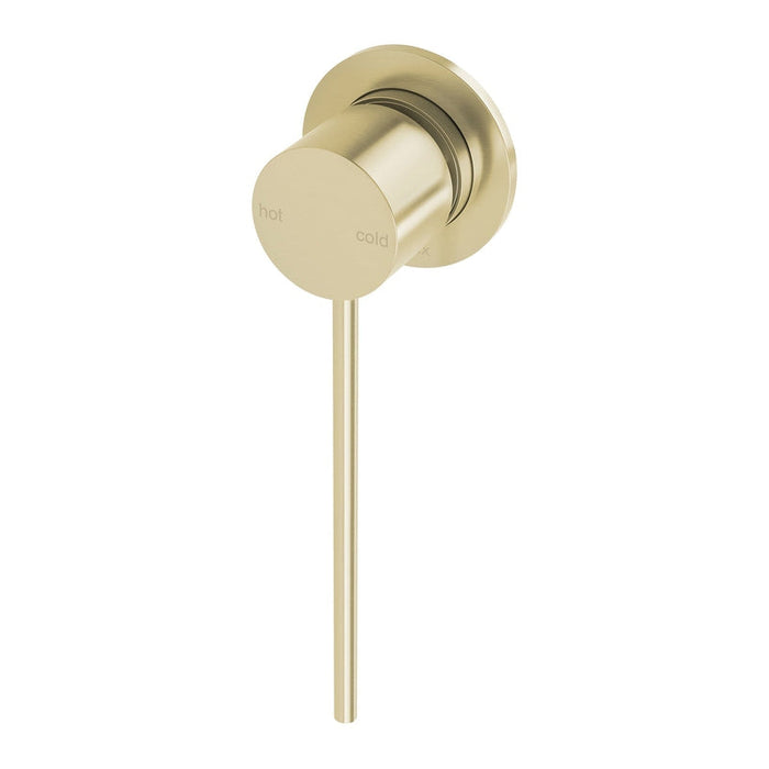 Phoenix Vivid Slimline Wall Mixer 60mm Backplate & Extended Lever - Brushed Gold-114-2801-12-blue-leaf-bathware