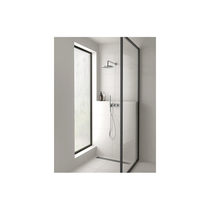 Phoenix Vivid Slimline Wall Shower System - Matte Black-VS7490-10-blue-leaf-bathware