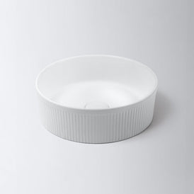 Eight Quarters Piper Fluted Circle Matte White