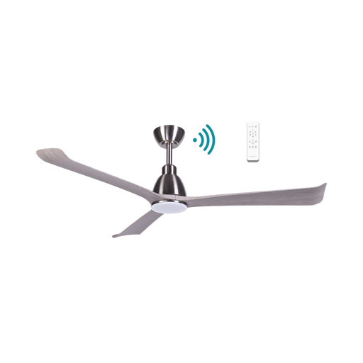 Martec Polo DC 52″ Smart Ceiling Fan With WIFI Remote Control + LED light - Nickel / Driftwood