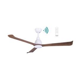 Martec Polo DC 52″ Smart Ceiling Fan With WIFI Remote Control + LED light - Matt White / Walnut