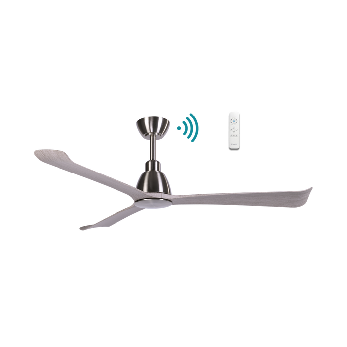 Martec Polo DC 52″ Smart Ceiling Fan With WIFI Remote Control - Nickel / Driftwood