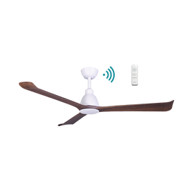 Martec Polo DC 52″ Smart Ceiling Fan With WIFI Remote Control - Matt White / Walnut