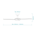 Martec Quantum DC 52″ DC Ceiling Fan With Remote Control - Matt Black - Technical Drawing