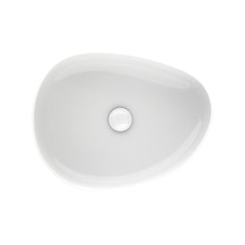 Fienza Pebble Medium Above Counter Basin - White Gloss