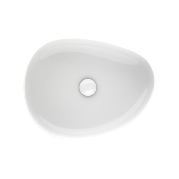 Fienza Pebble Medium Above Counter Basin, Gloss White