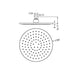 Nero 200mm Round Shower Head - Matte Black-NRROA0802MB-blue-leaf-bathware