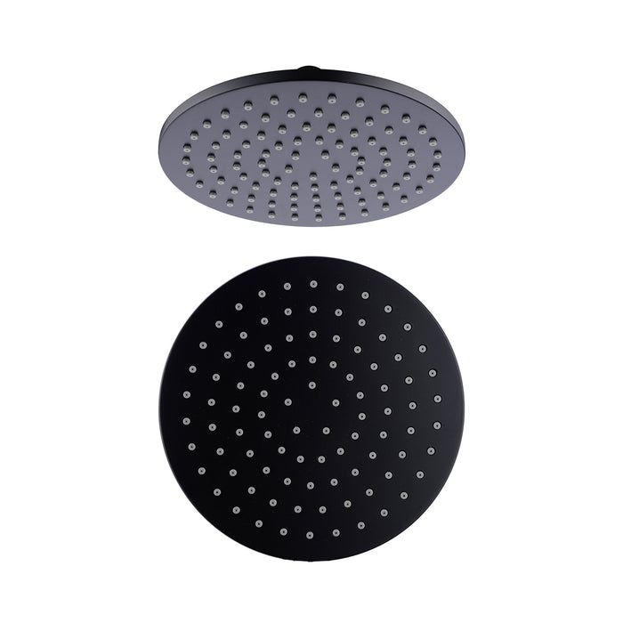 Nero 200mm Round Shower Head - Matte Black-NRROA0802MB-blue-leaf-bathware