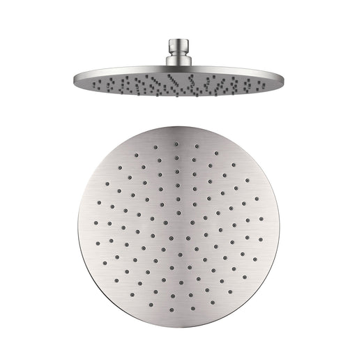 Nero 250mm Round Shower Head - Brushed Nickel-NRROA1001BN-blue-leaf-bathware