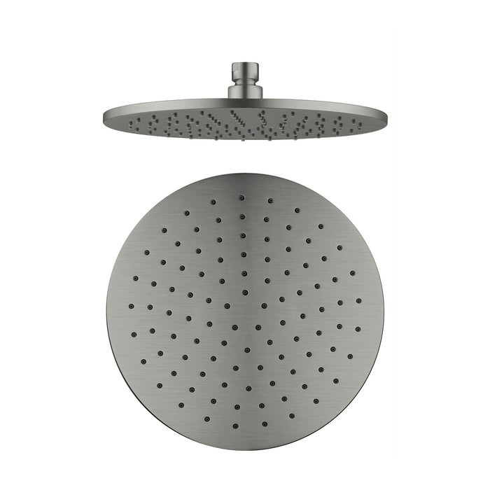 Nero 250mm Round Shower Head - Gun Metal-NRROA1001GM-blue-leaf-bathware