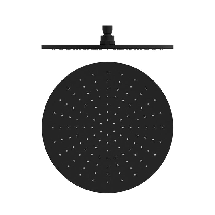 Nero 300mm Round Shower Head - Matte Black-NRROA1202MB-blue-leaf-bathware