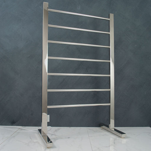 Radiant Heated Floor-Standing Towel Rail 600 x 1000mm - Mirror Polished-FSTR01-blue-leaf-bathware