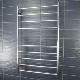 Radiant Heated Round Ladder 750 x 1200mm - Mirror Polished-blue-leaf-bathware