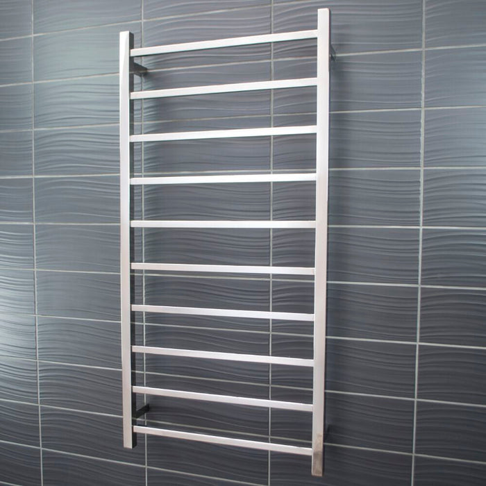 Radiant Heated Square Ladder 600 x 1200mm - Mirror Polished-blue-leaf-bathware