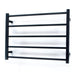 Radiant Heated Square Ladder 750 x 550mm - Matt Black-blue-leaf-bathware