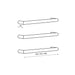 Radiant Low Voltage Single Round Bar 650mm - Champagne-CH-SBRTR-650-blue-leaf-bathware