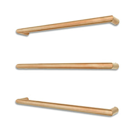 Radiant Low Voltage Single Round Bar 650mm - Champagne-CH-SBRTR-650-blue-leaf-bathware