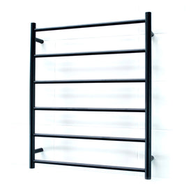 Radiant Non-Heated Round Ladder 700 x 830mm - Matt Black-BLTR01-blue-leaf-bathware