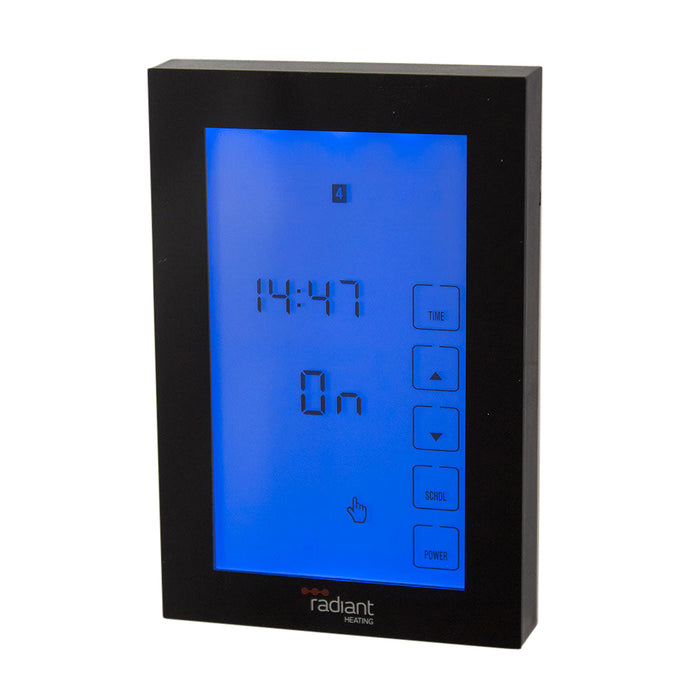 Radiant Premium Digital Timer Switch Black - Vertical-GTSB-TIM-V-blue-leaf-bathware