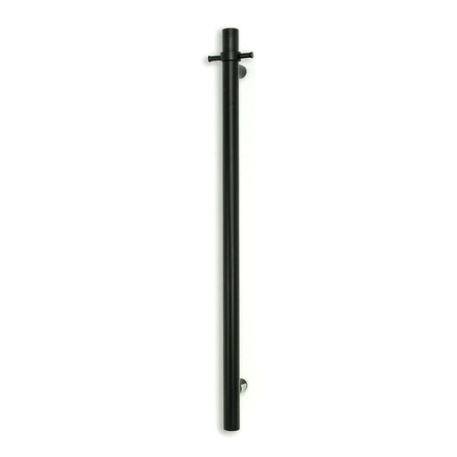 Radiant Vertical Single Towel Rail 40 x 950mm - Matt Black-blue-leaf-bathware