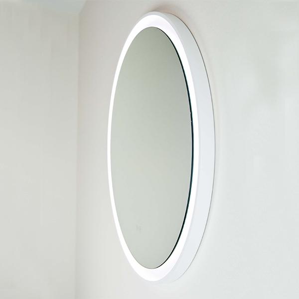 Remer Eclipse LED Mirror with Demister & Light Colour Switch - Dimmable-E60DD-MW-blue-leaf-bathware