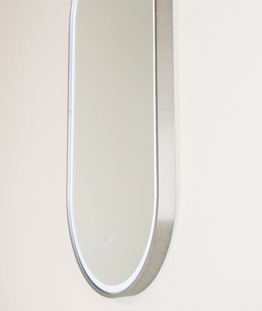 Remer Gatsby 450mm LED Mirror with Demister-G4590D-BN-blue-leaf-bathware