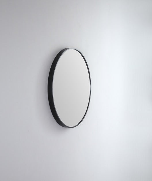 Remer Modern Round Mirror 610mm-MR61-MB-blue-leaf-bathware