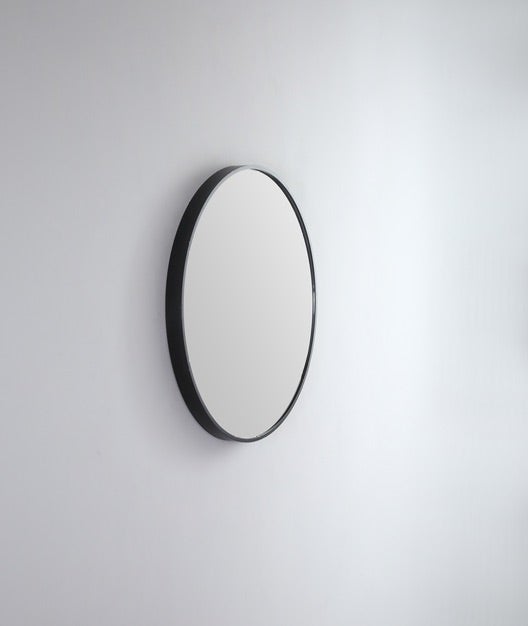 Remer Modern Round Mirror 810mm-MR81-MB-blue-leaf-bathware