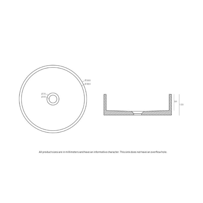 Rocco Concrete Basin - Matte White-ROC-MW-blue-leaf-bathware