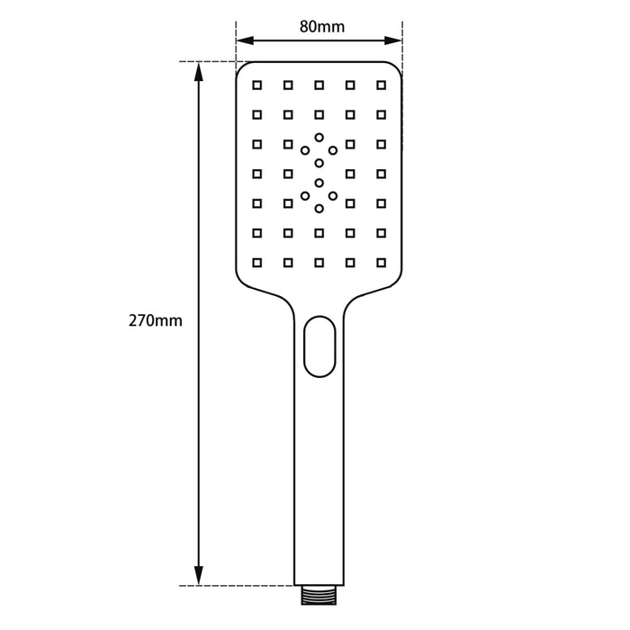 Aqua Perla 3 Functions Handheld Shower Black