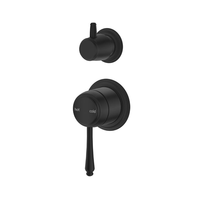 Bellavista Mica Heritage Shower Mixer Diverter – Black- TRIM KIT ONLY