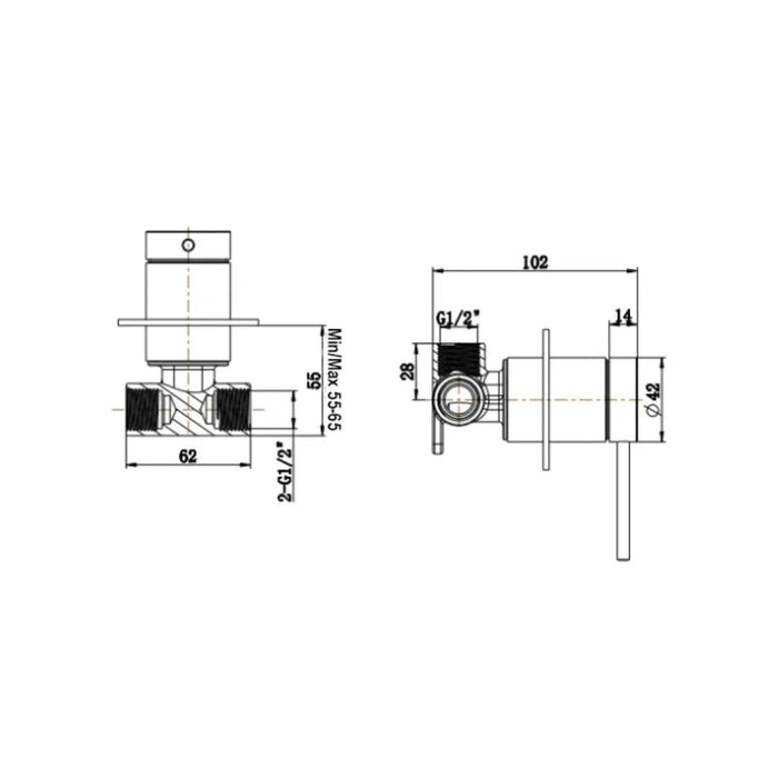 Bellavista Mica Shower Mixer – BODY ONLY