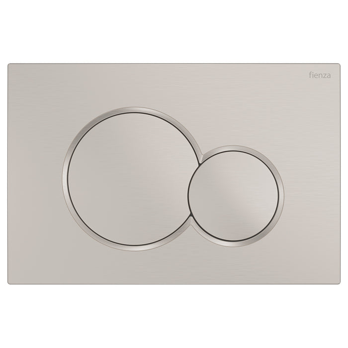 Fienza Sigma Round Button Flush Plate, Brushed Nickel