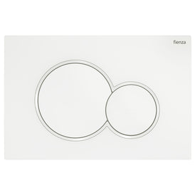 Fienza Sigma Round Button Flush Plate - White Matte