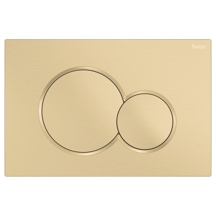 Fienza Sigma Round Button Flush Plate, Urban Brass