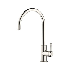 Bellavista Mica Heritage Gooseneck Sink Mixer Brushed Nickel